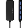 Aisens Hub USB 3.0 A106-0714 con 4 puertos USB 3.2 Gen 1, Negro, 60cm